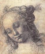 Andrea del Verrocchio Head of a Girl oil painting on canvas